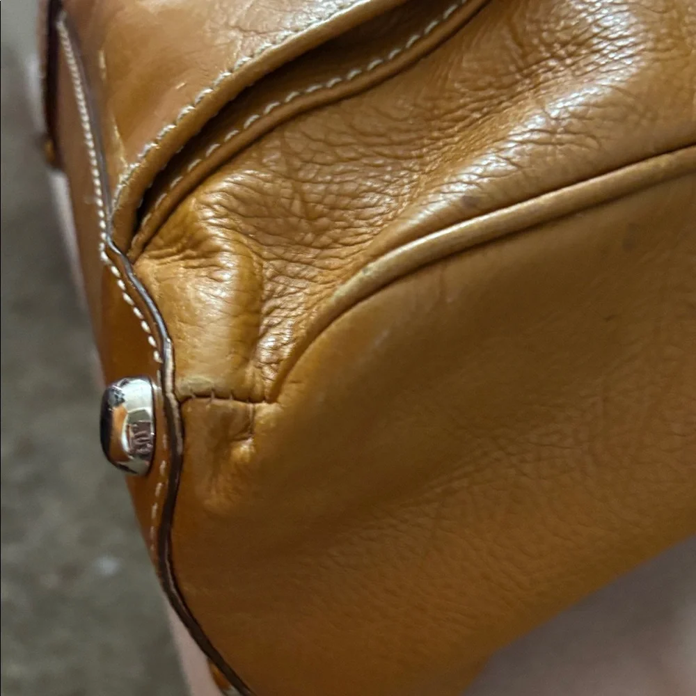Marc Jacobs Camel color Leather Satchel with Silver Accents - Picture 7 of 12